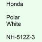 Preview: Honda, Polar White, NH-512Z-3.